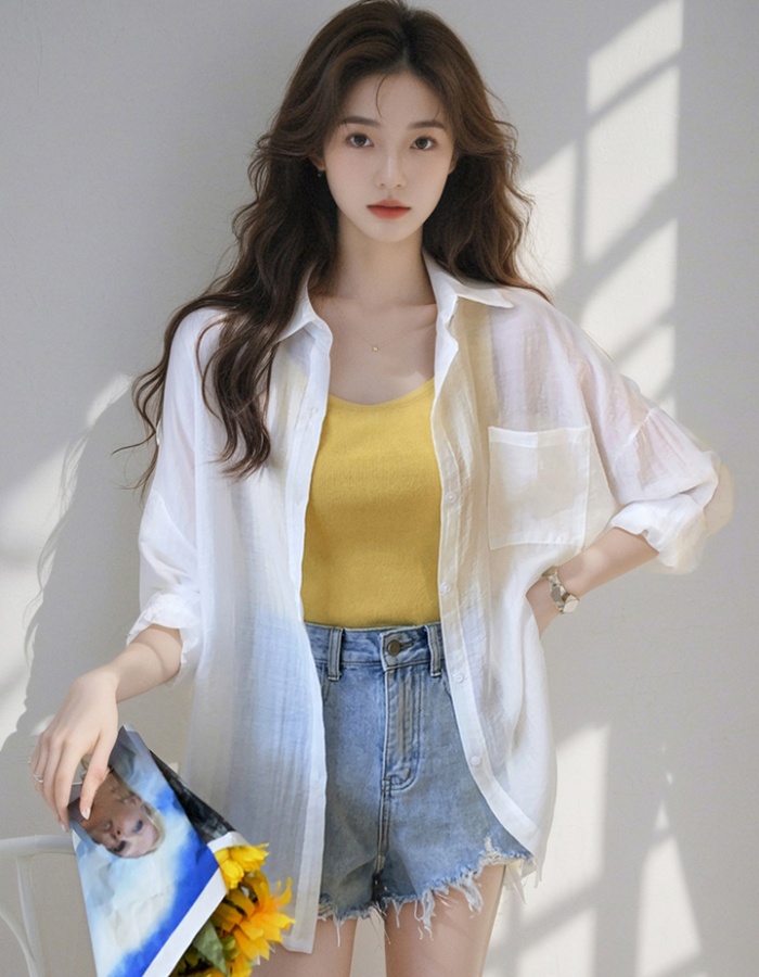 Outside the ride loose cardigan summer long coat for women