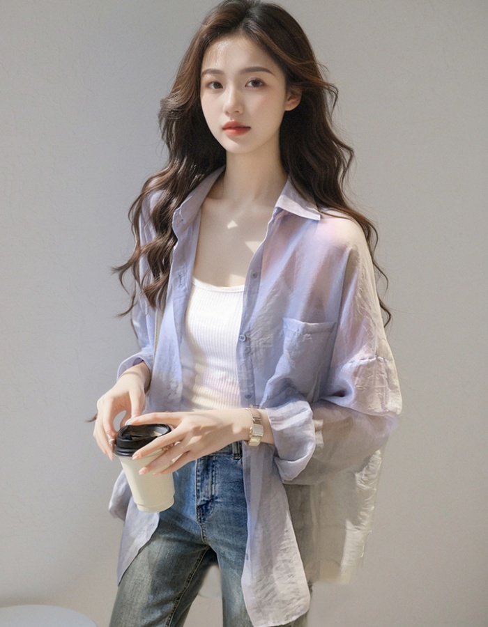 Outside the ride loose cardigan summer long coat for women