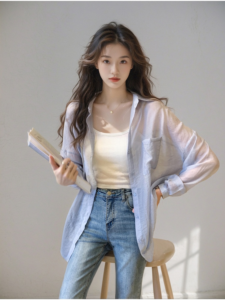 Outside the ride loose cardigan summer long coat for women