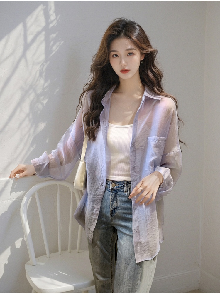 Outside the ride loose cardigan summer long coat for women