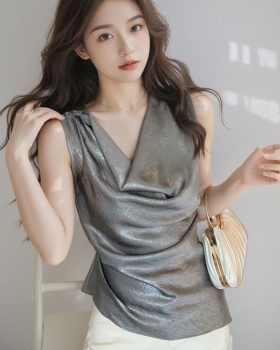 Sleeveless summer shirt Korean style tops for women