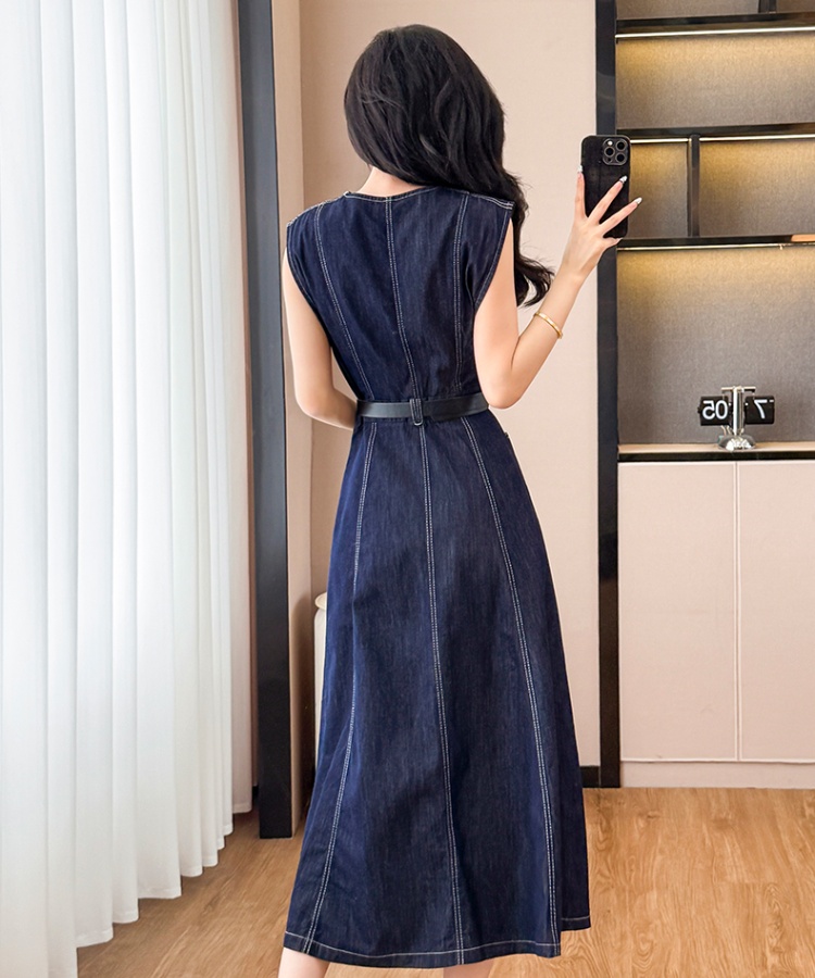 Binding France style dress slim long dress