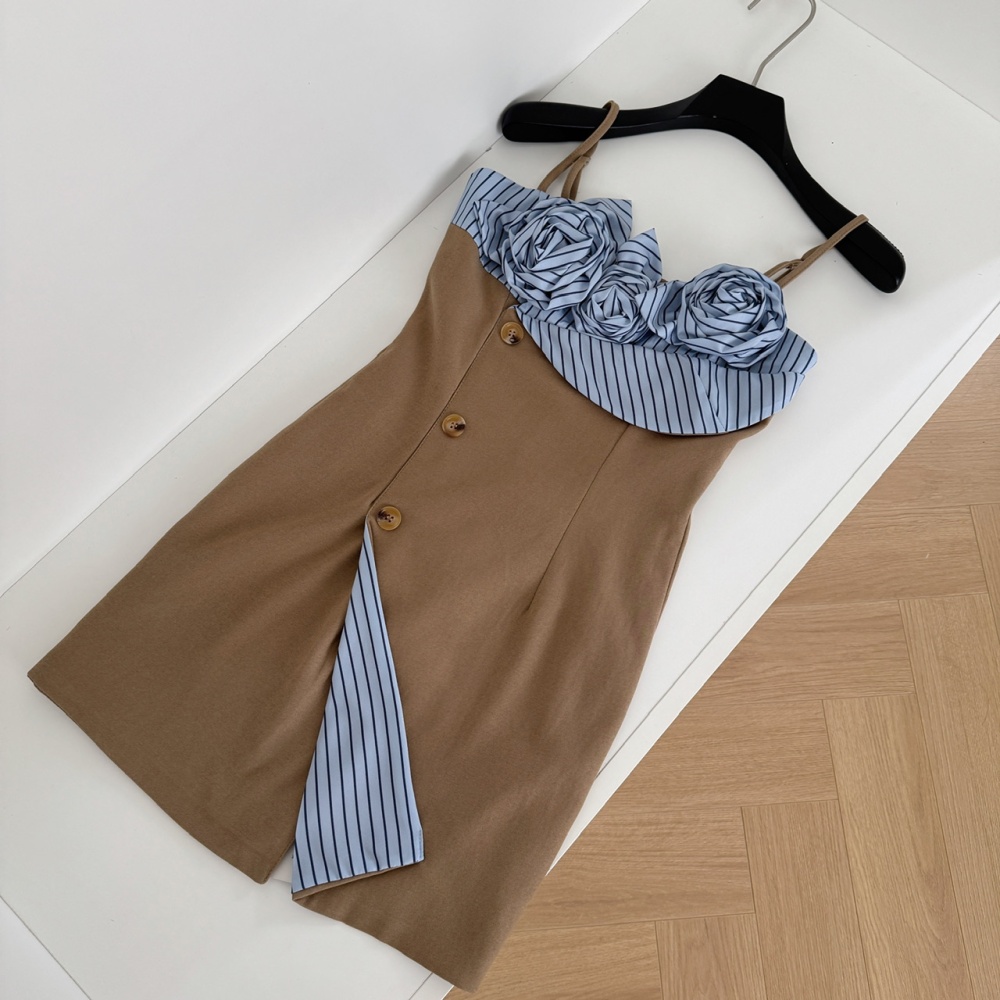 Temperament sling shirt package hip retro T-back for women