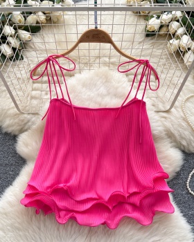 Sling loose niche tops short light luxury summer vest