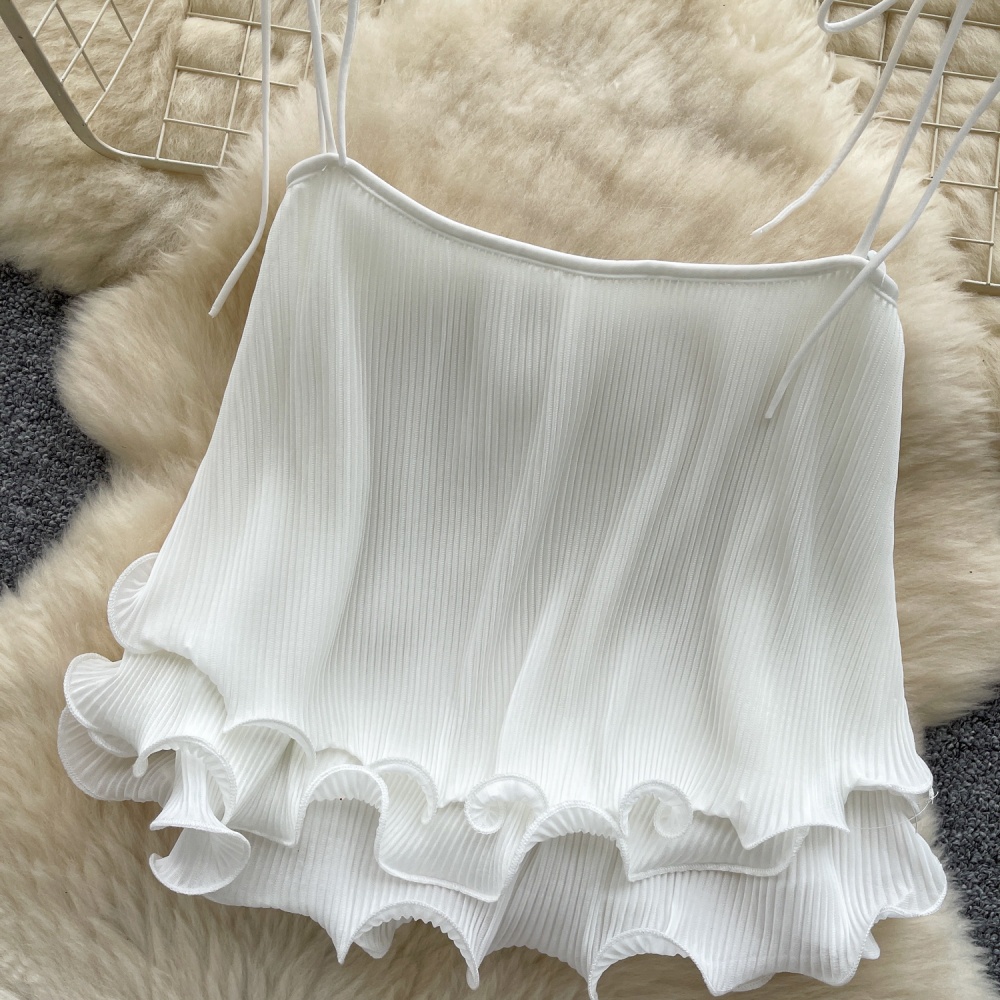 Sling loose niche tops short light luxury summer vest
