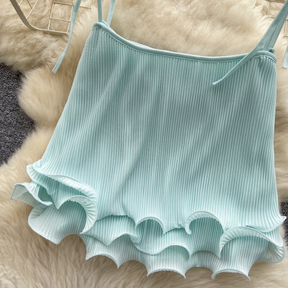 Sling loose niche tops short light luxury summer vest