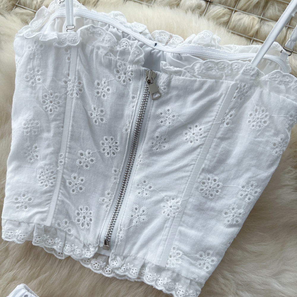 High waist long skirt vest a set for women