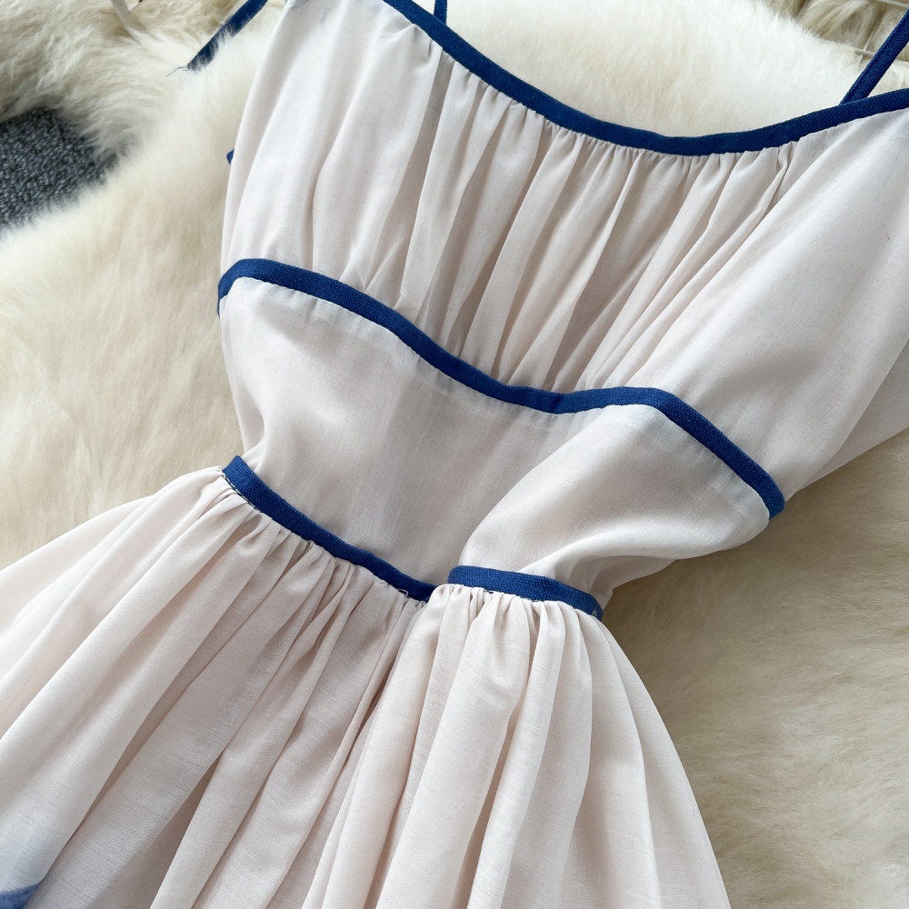 Printing unique long dress blue and white porcelain dress