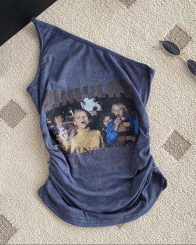 Printing enticement small shirt spicegirl summer vest