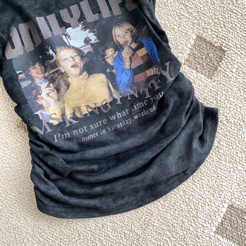 Printing enticement small shirt spicegirl summer vest
