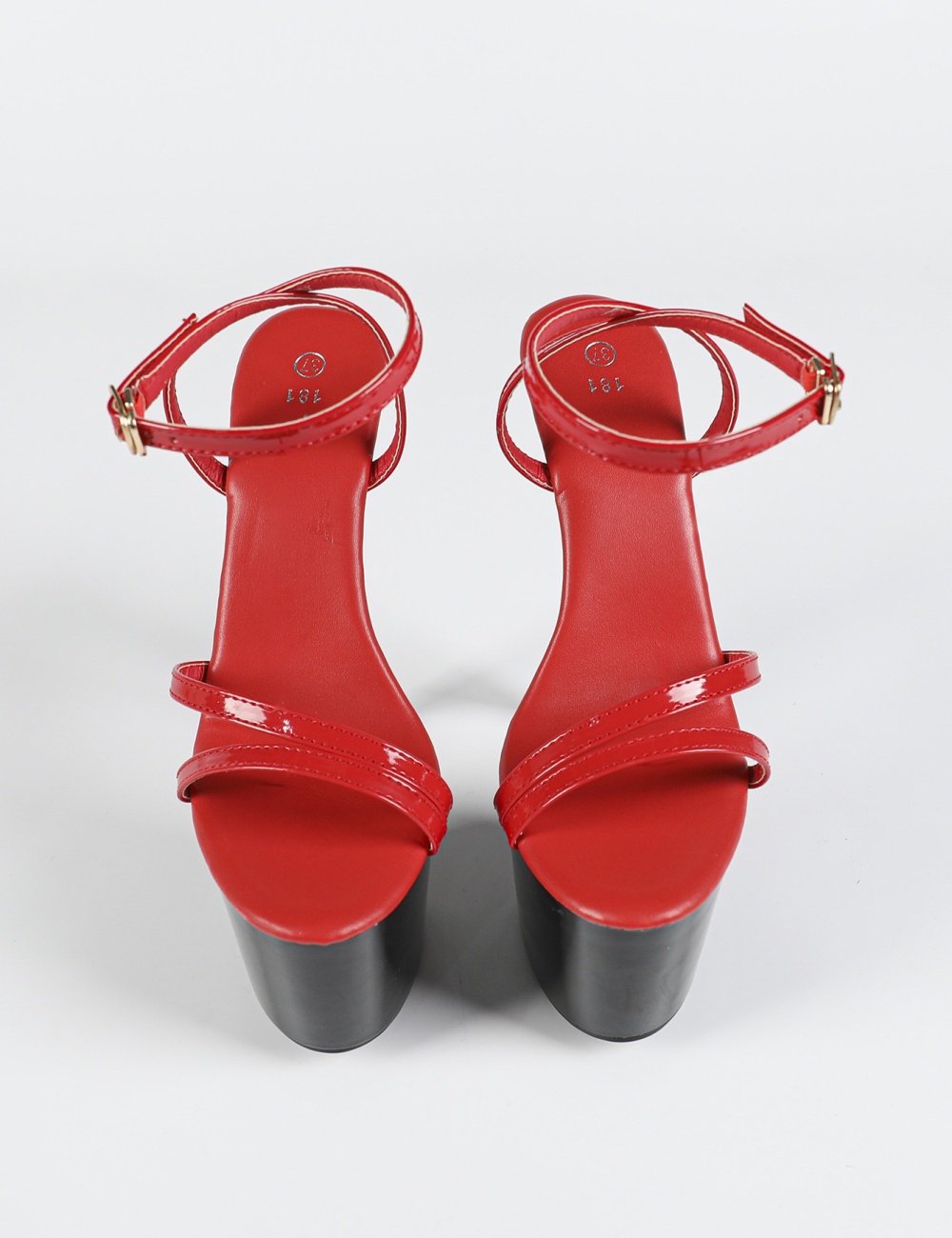 Sexy patent leather platform very high sandals for women