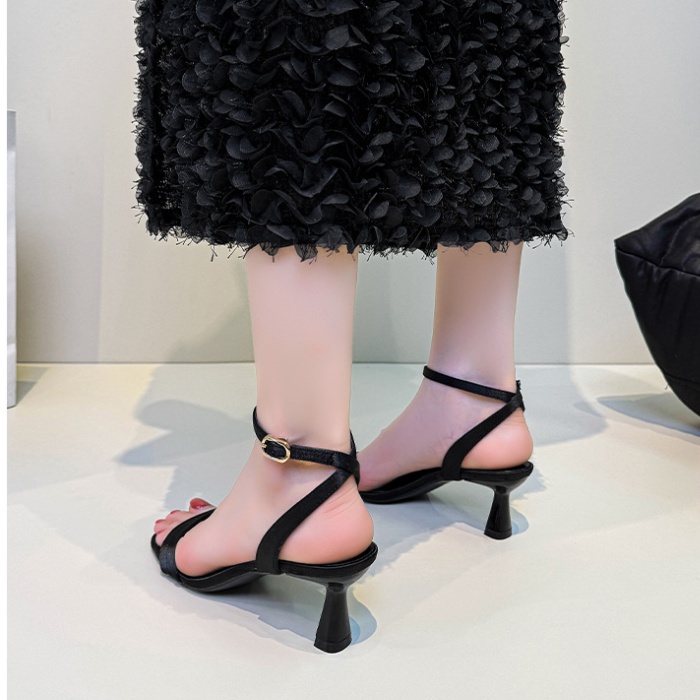 Summer high-heeled shoes fine-root sandals for women