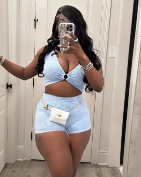 Casual vest European style shorts a set