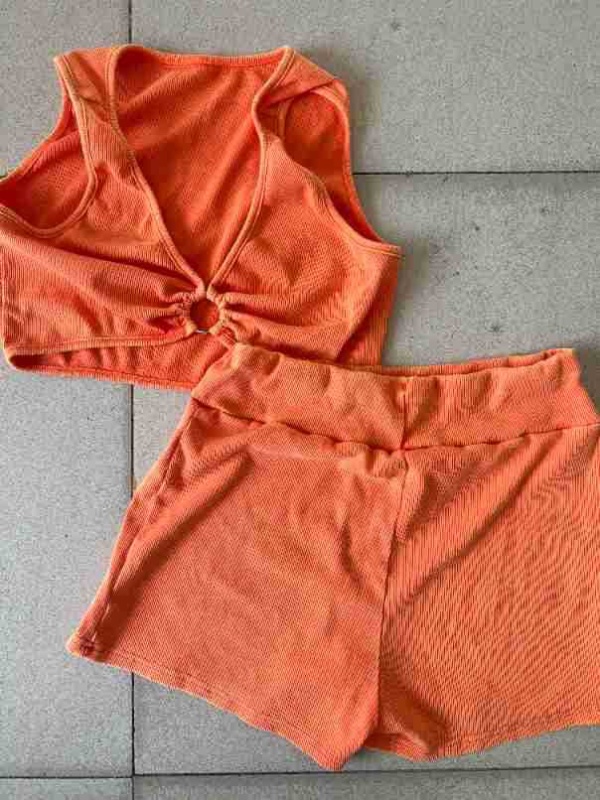 Casual vest European style shorts a set