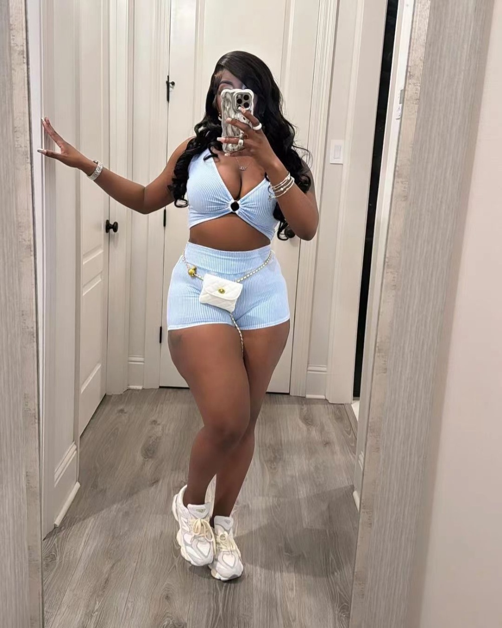 Casual vest European style shorts a set