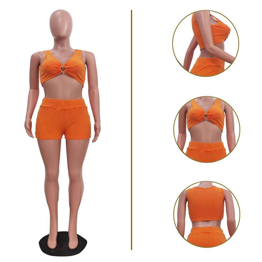 Casual vest European style shorts a set