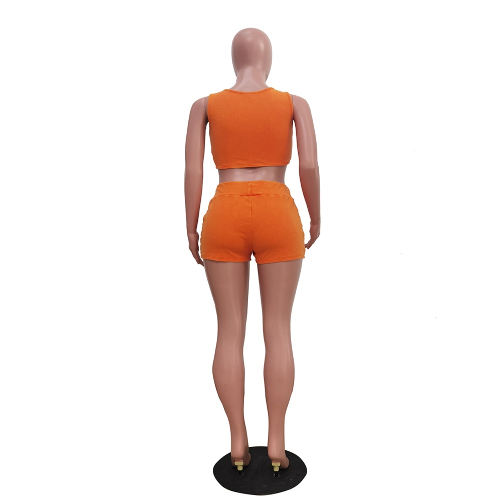 Casual vest European style shorts a set