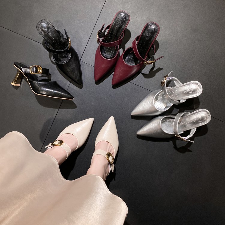 Lady France style high-heeled shoes pointed slippers
