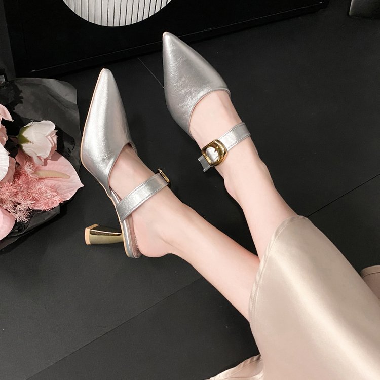 Lady France style high-heeled shoes pointed slippers