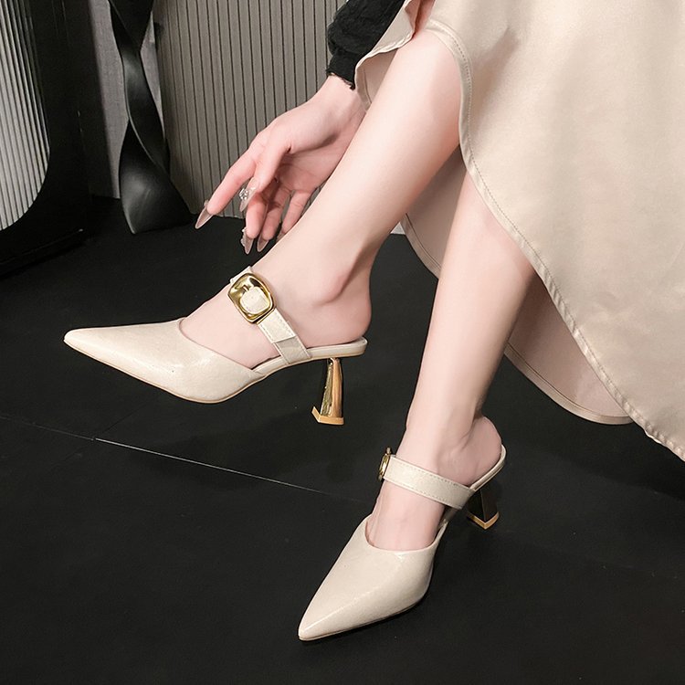 Lady France style high-heeled shoes pointed slippers