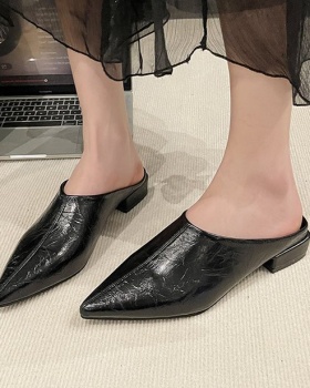 Pointed lady slippers France style summer lazy shoes for women