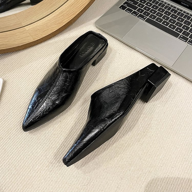 Pointed lady slippers France style summer lazy shoes for women