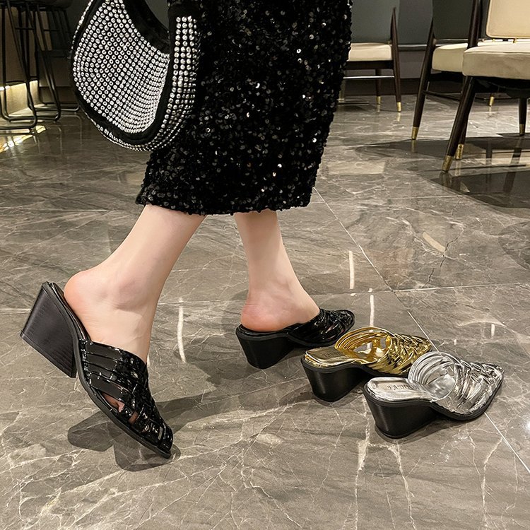 Lady pointed slipsole slippers fashion France style shoes