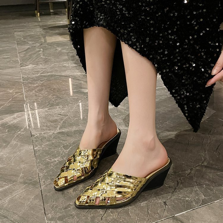 Lady pointed slipsole slippers fashion France style shoes