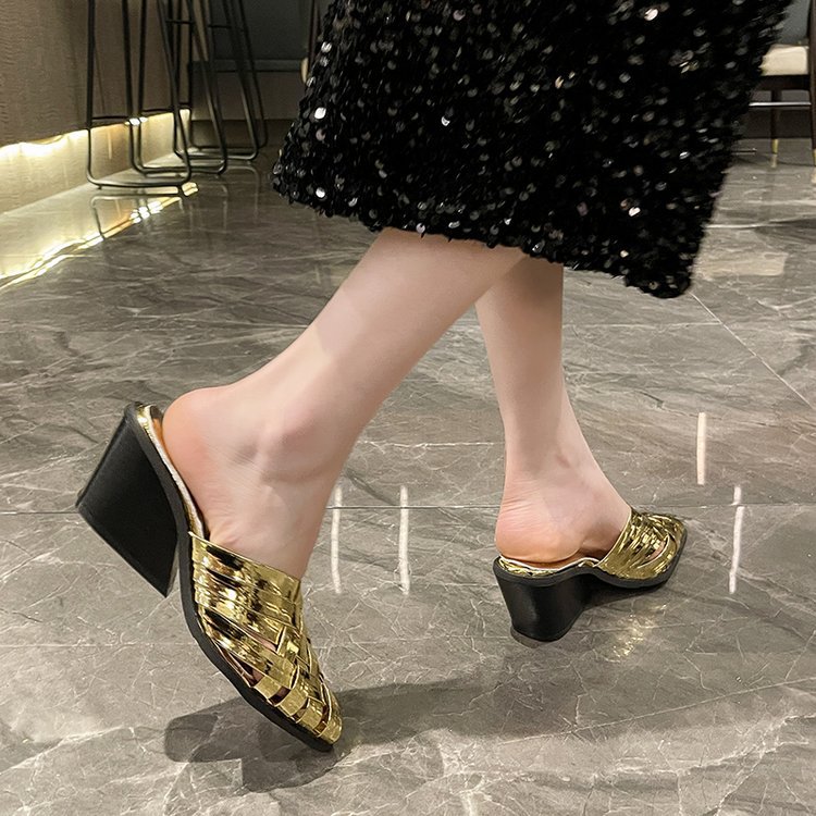 Lady pointed slipsole slippers fashion France style shoes