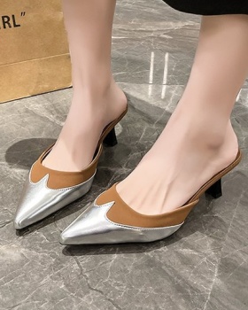 Fashion lady shoes summer pointed slippers for women