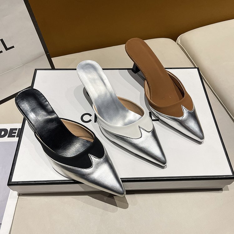 Fashion lady shoes summer pointed slippers for women