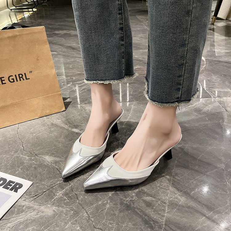 Fashion lady shoes summer pointed slippers for women