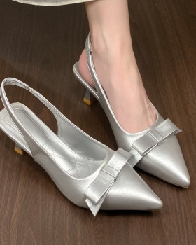 Fashion bow high-heeled shoes lady shoes for women