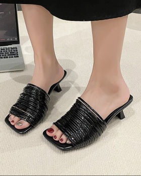 Fashion slippers France style high-heeled shoes for women