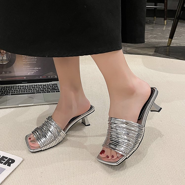 Fashion slippers France style high-heeled shoes for women