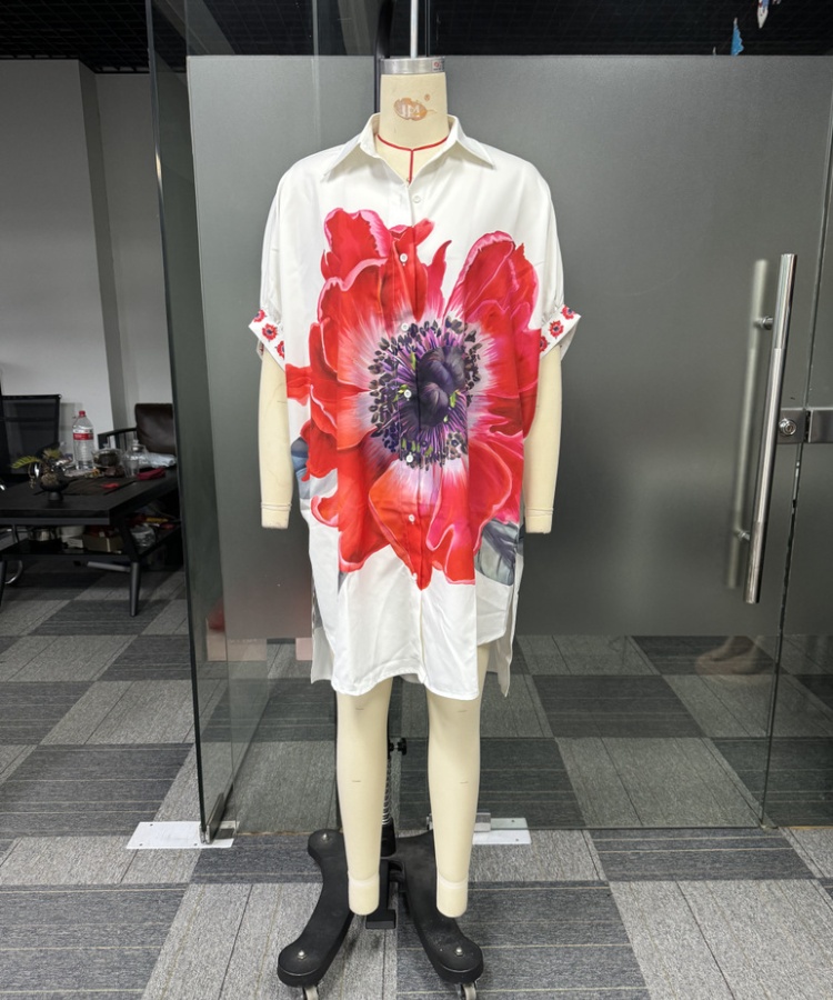 Long front short European style elegant lapel shirt
