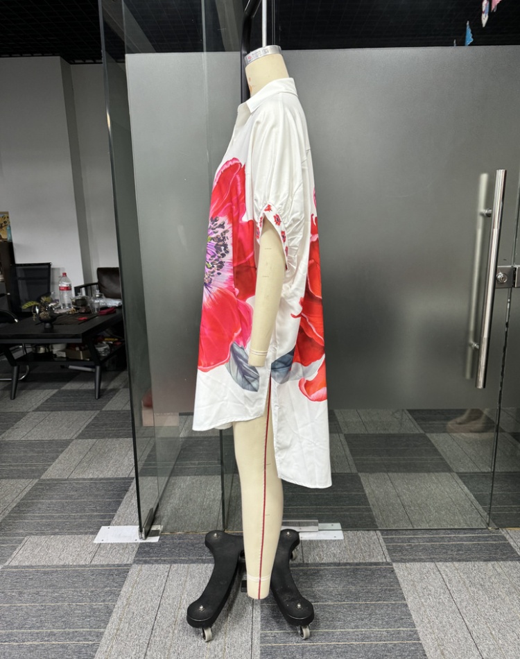 Long front short European style elegant lapel shirt