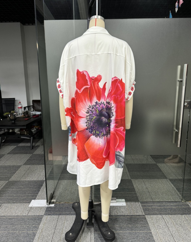 Long front short European style elegant lapel shirt