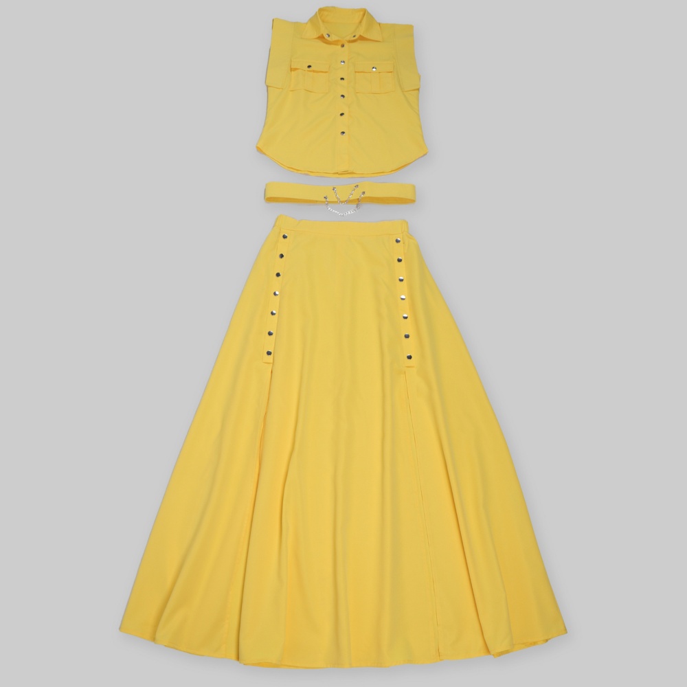 Commuting long skirt work clothing 2pcs set