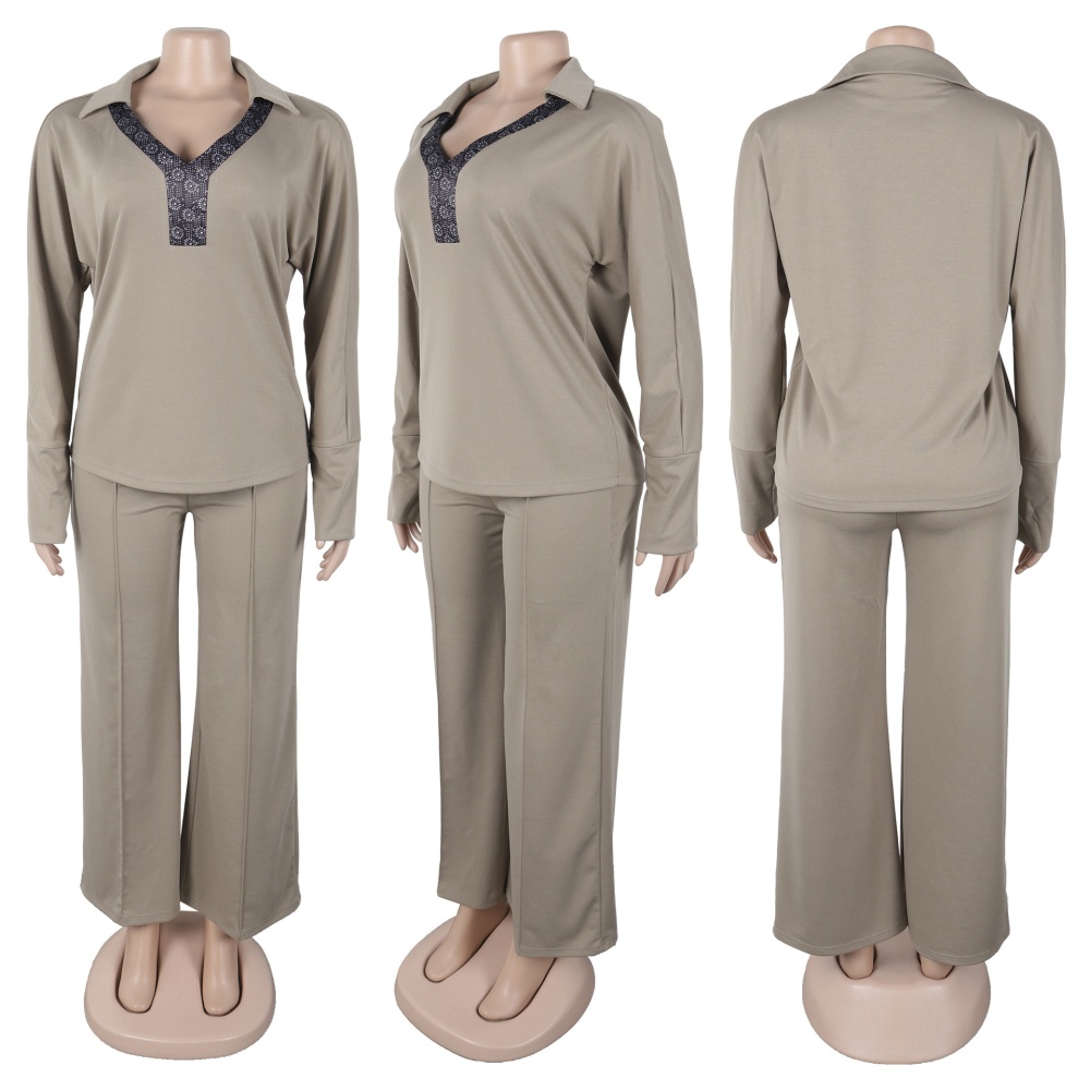 Slim elegant Casual elasticity commuting tops 2pcs set