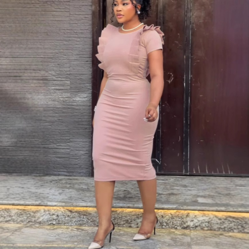 Fold after the split slim elegant commuting dress