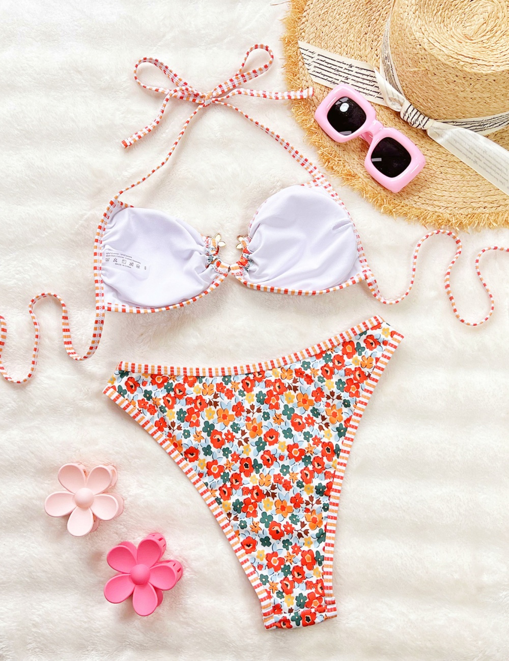 Floral bikini European style sexy swimwear for women