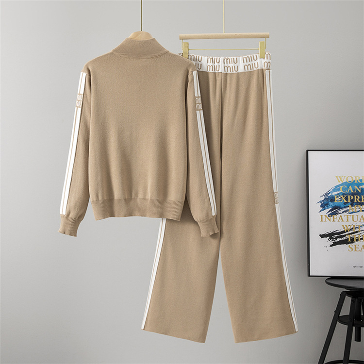 Autumn and winter cardigan tops 2pcs set for women