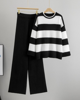 Autumn and winter sweater long pants a set for women