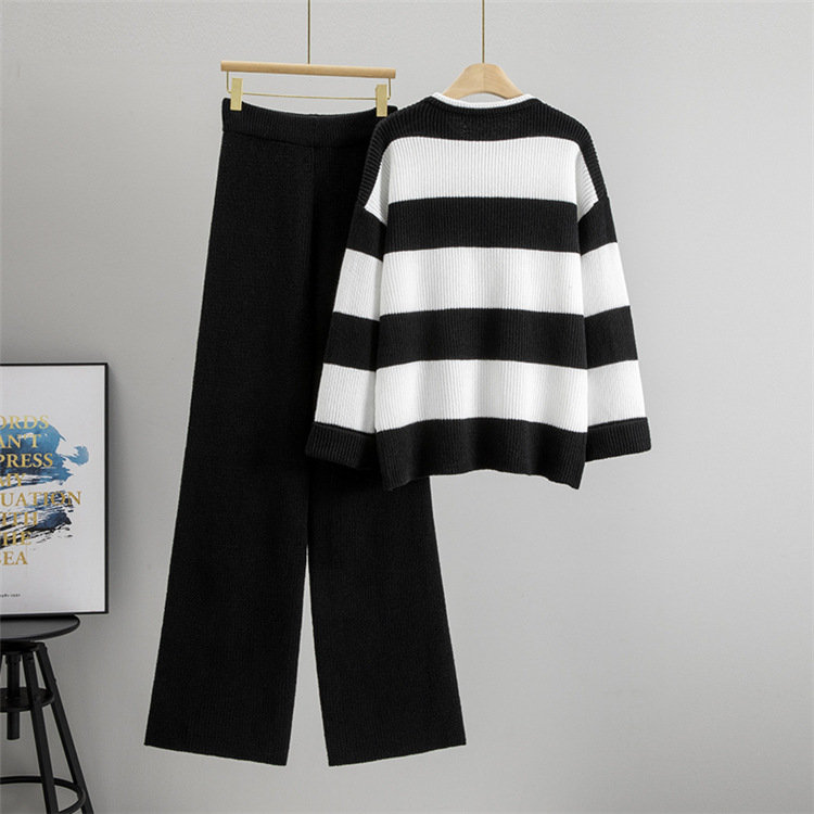 Autumn and winter sweater long pants a set for women