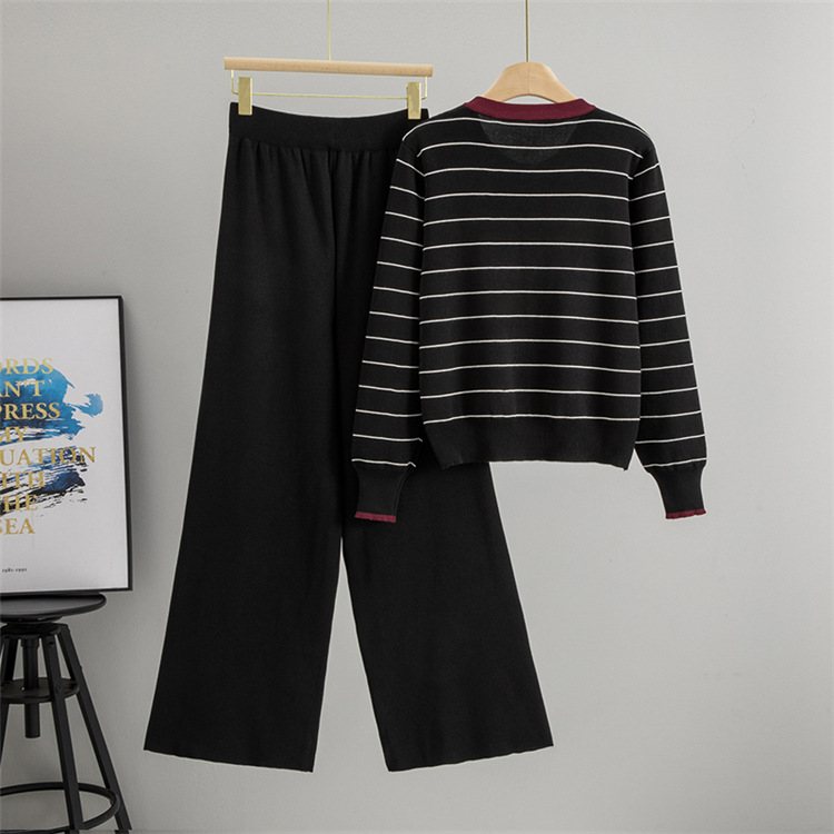 Autumn cardigan sweater 2pcs set for women