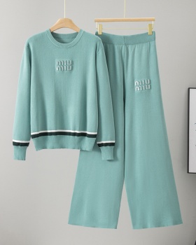 Wide leg pants 2pcs set for women
