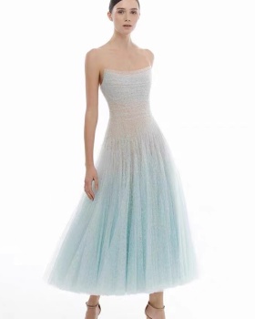 Niche light luxury long dress sequins lace dress