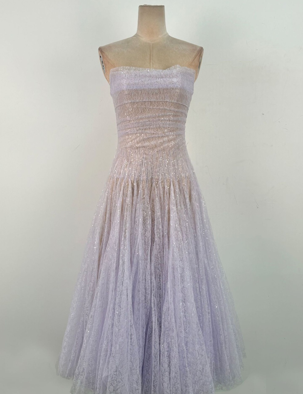 Niche light luxury long dress sequins lace dress