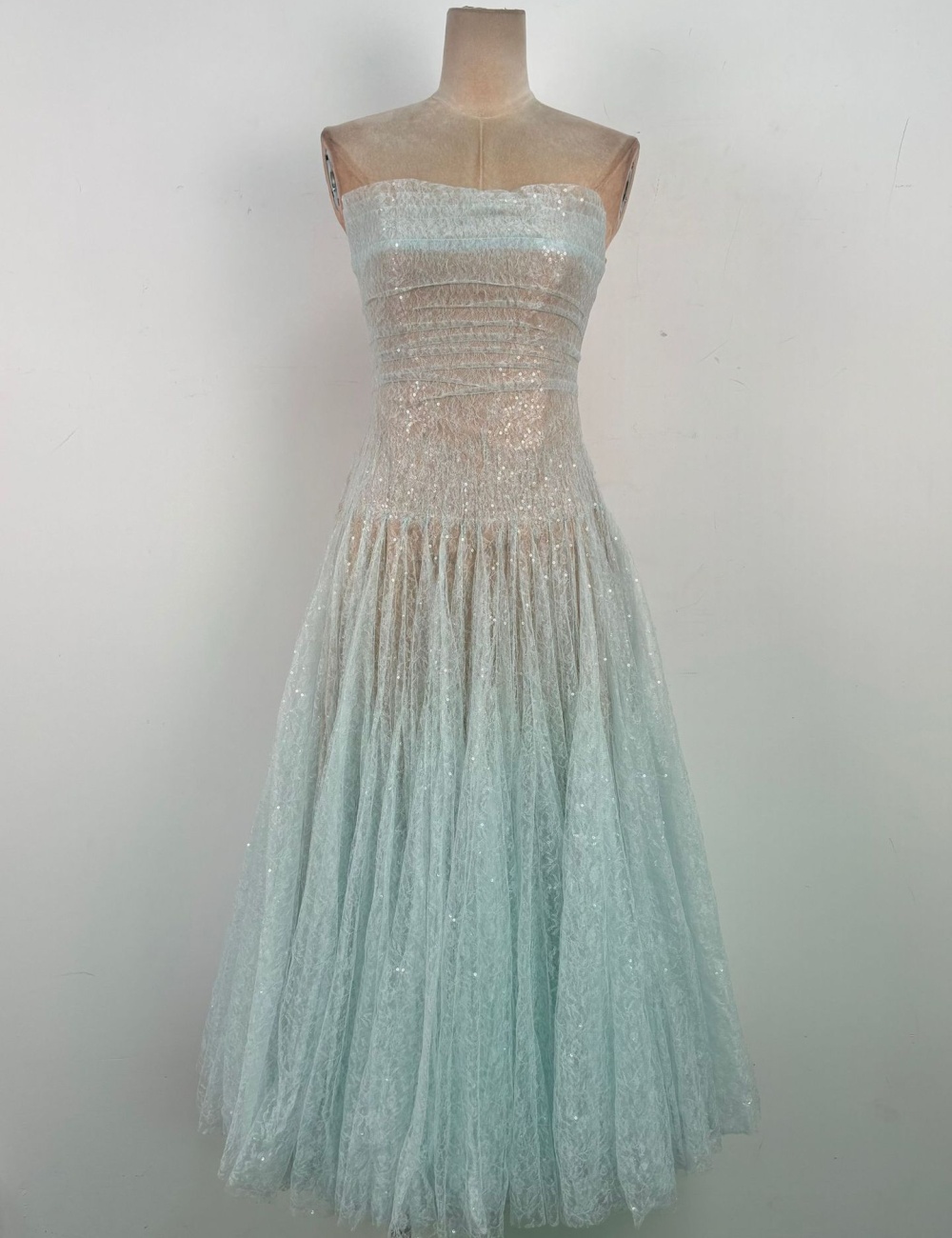 Niche light luxury long dress sequins lace dress